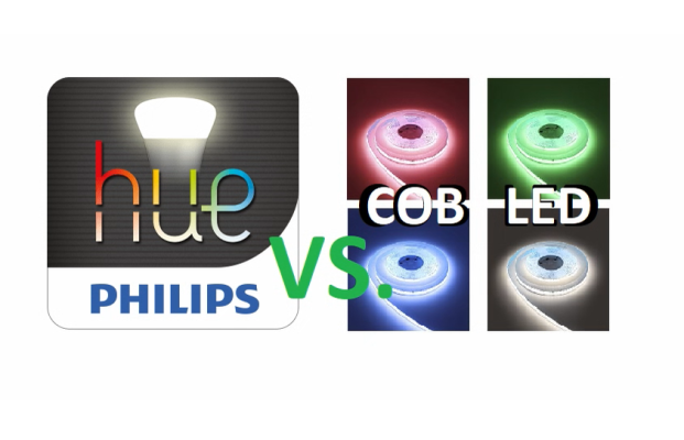 Philips HUE vs. COB led valonauhat Philips HUE vs. COB led valonauhat